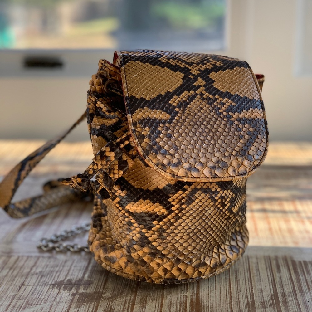 Jill Stuart NY Python vintage backpack